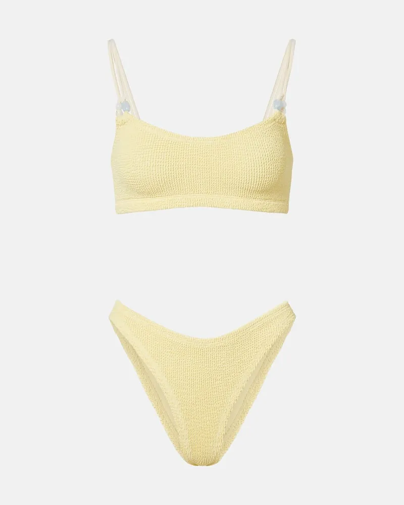Hunza G Bikini Cassie con perline Giallo