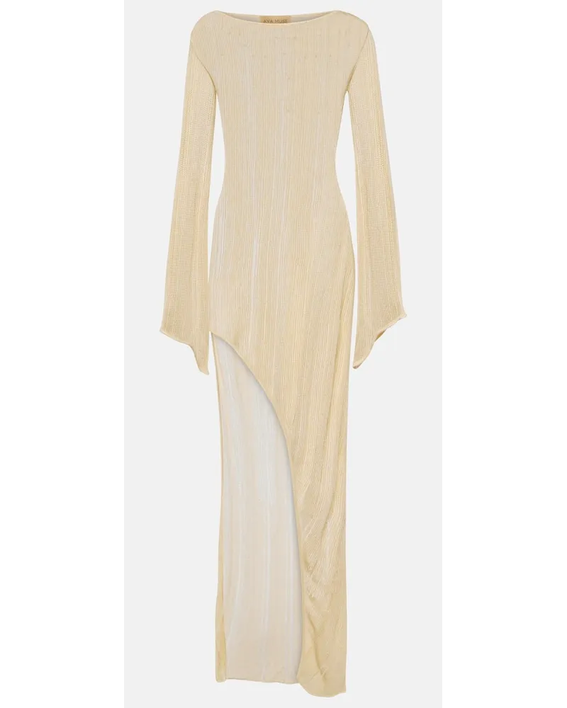 Aya Muse Abito lungo Myda in maglia Beige
