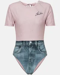 Acne Studios Costume da bagno Etee con stampa Rosa