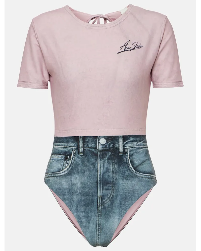 Acne Studios Costume da bagno Etee con stampa Rosa
