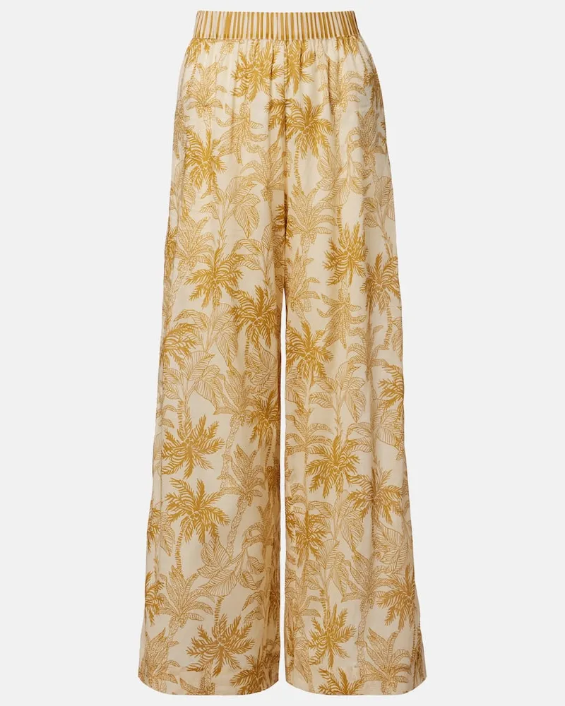 Eres Pantaloni Itinerant in cotone con stampa Giallo