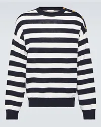 Valentino Garavani Pullover in cotone e lana a righe Multicolore