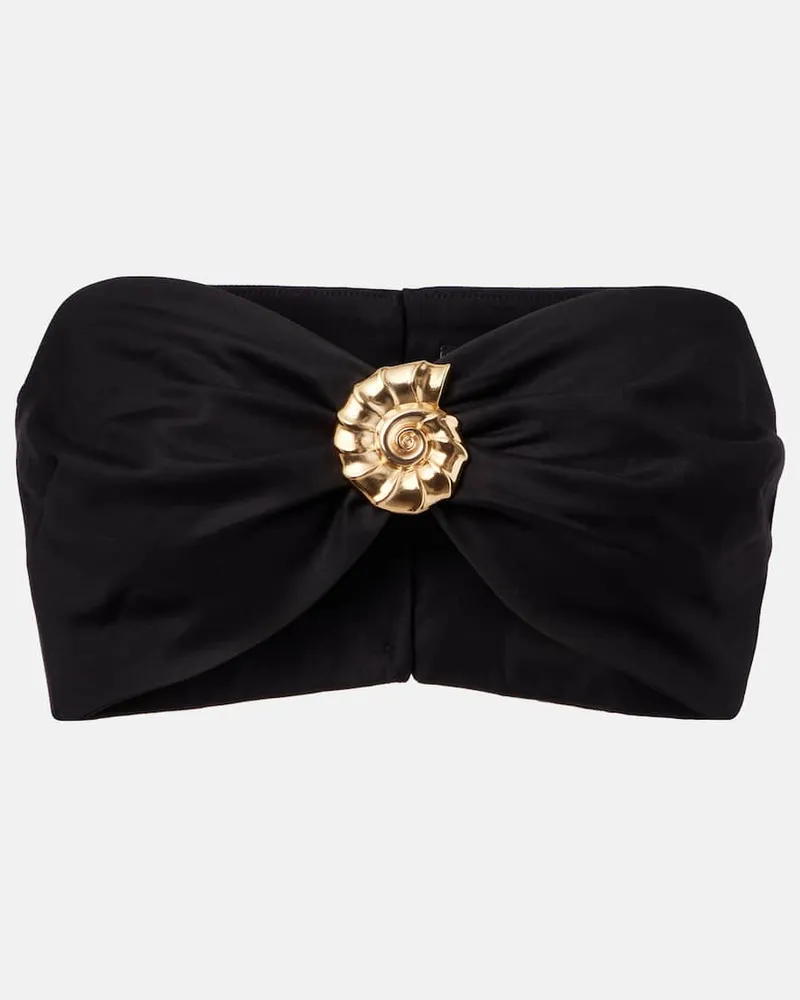 Adriana Degreas Top a fascia in misto cotone Nero