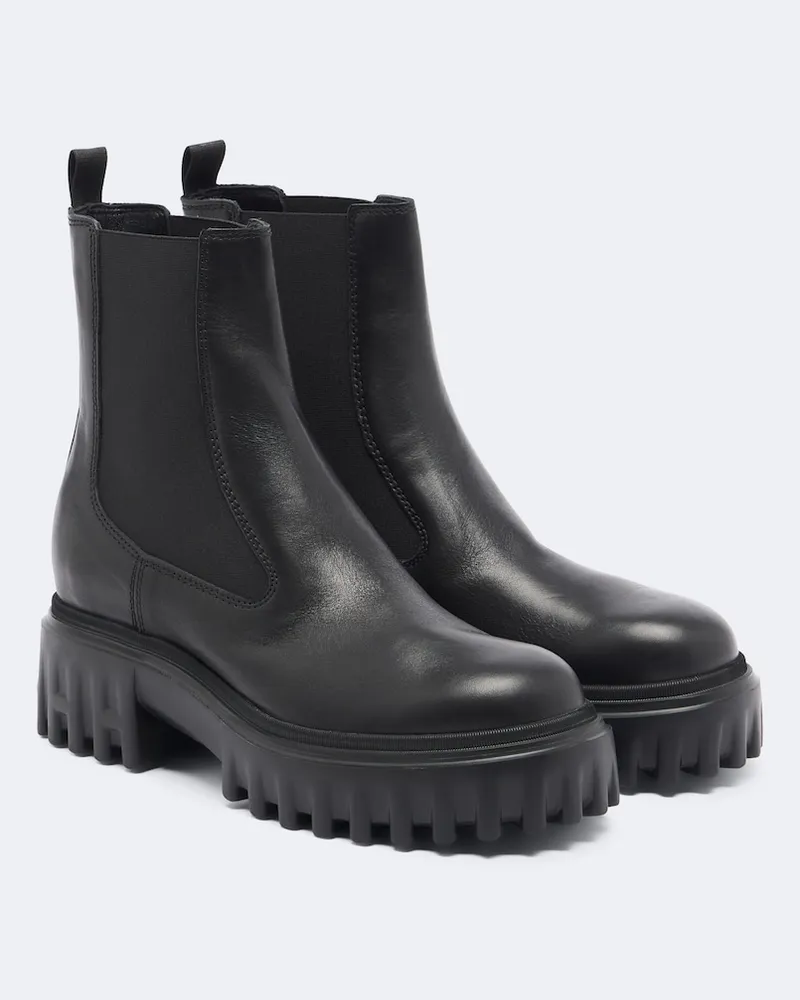 Hogan Stivaletti Chelsea Hogan H700 in pelle Nero