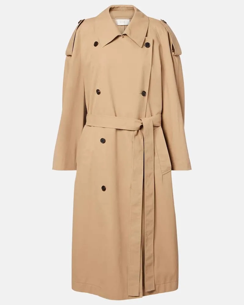 The Row Trench Dester in cotone e cashmere Beige