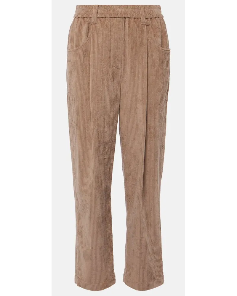 Brunello Cucinelli Pantaloni regular Marrone