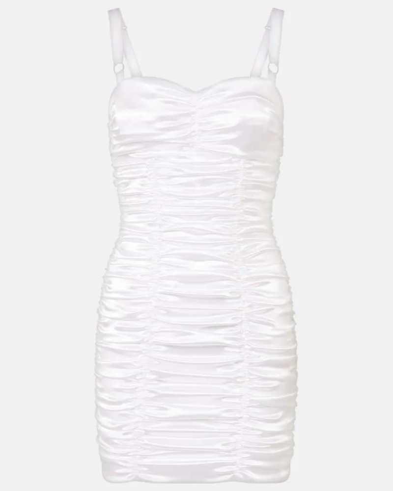 Dolce & Gabbana Abito corto in raso Bianco
