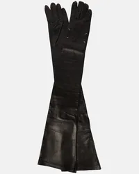 Maison Margiela Guanti lunghi in pelle Nero