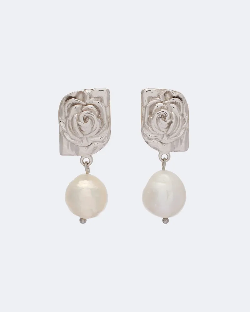 Magda Butrym Orecchini pendenti con perle bijoux Argento