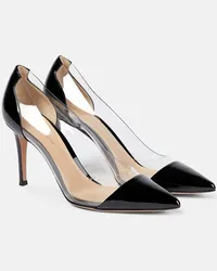 Gianvito Rossi Pumps Plexi 85 in vernice e PVC Nero