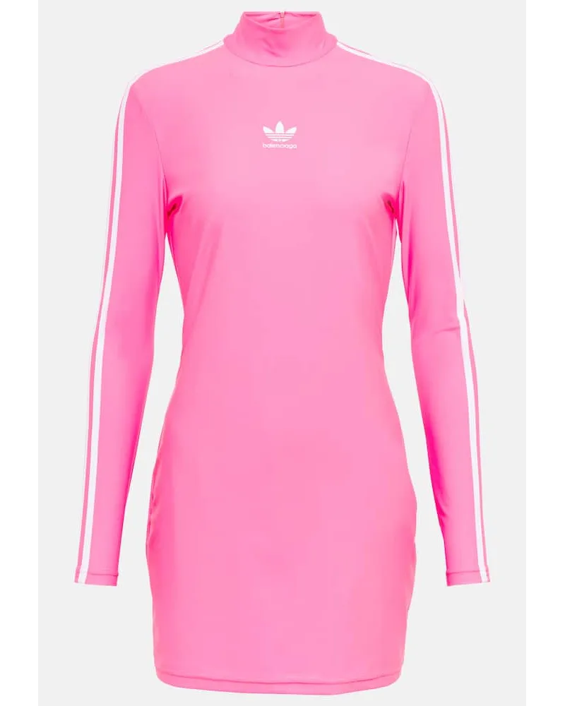 Balenciaga x adidas - Miniabito con collo alto Rosa