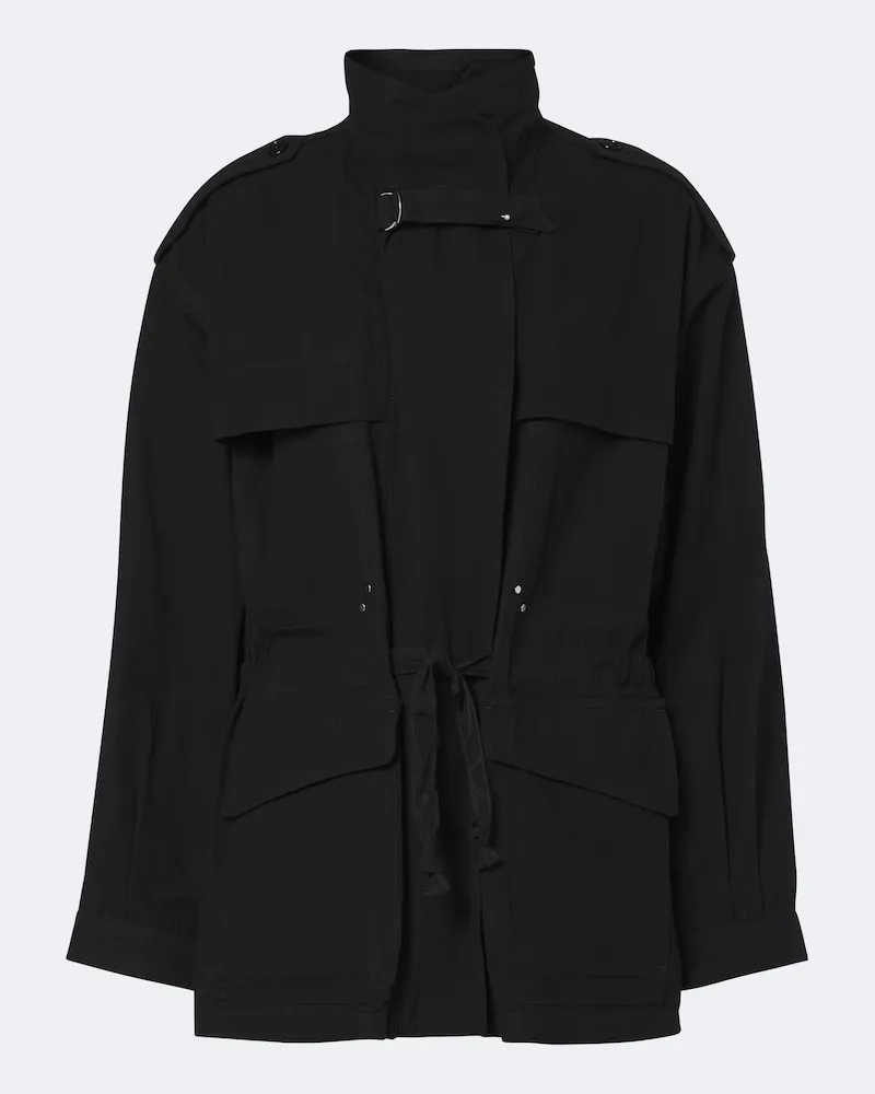 Isabel Marant Giacca Adelys in gabardine di misto cotone Nero