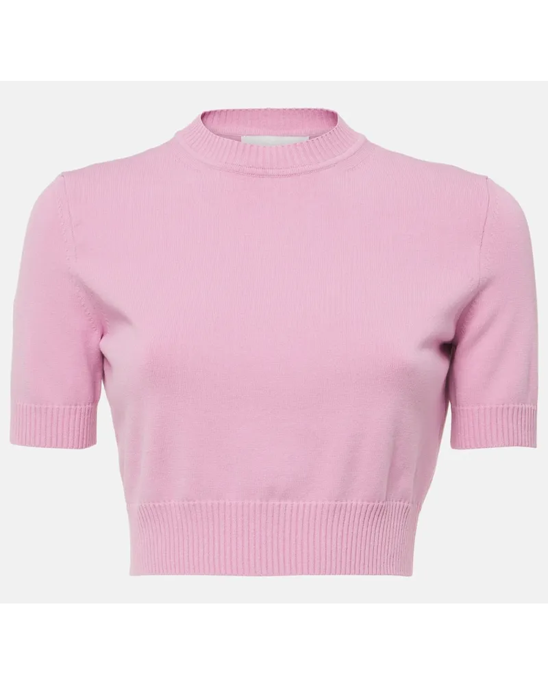 SPORTMAX Top cropped Premier in maglia Viola