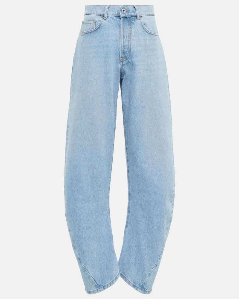 OFF-WHITE Jeans Bleach Twist a vita alta Blu