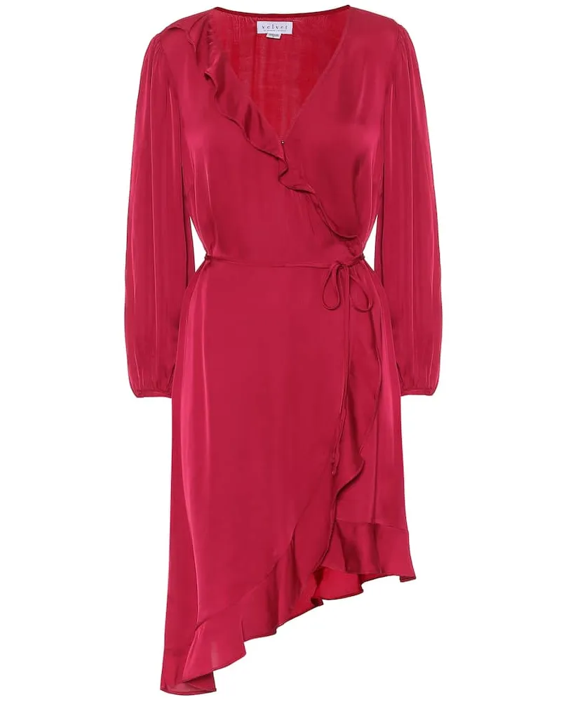 Velvet Miniabito Alena in raso Rosso