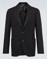 LARDINI Blazer in lana e cashmere Nero