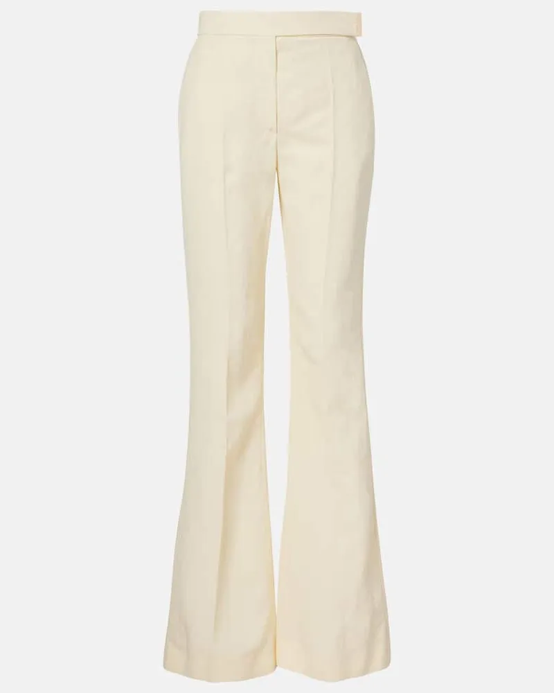 SPORTMAX Pantaloni flared Spiacere Giallo