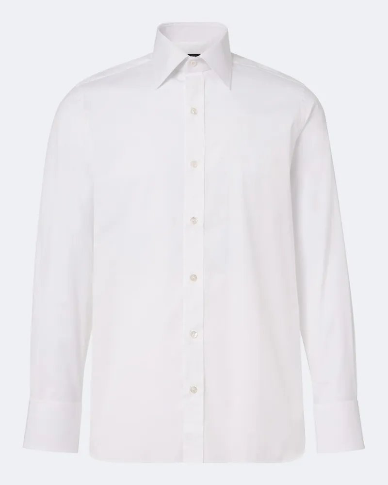 Tom Ford Camicia in popeline di cotone Bianco