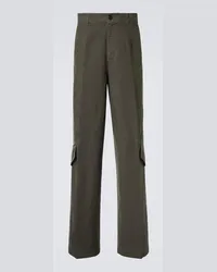 Dries van Noten Pantaloni cargo in cotone Grigio