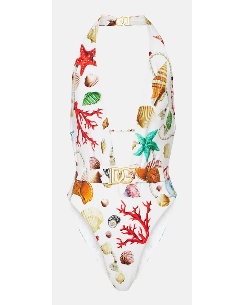 Dolce & Gabbana Costume intero Capri con stampa Multicolore