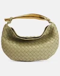 Bottega Veneta Borsa a spalla Sardine in pelle Beige