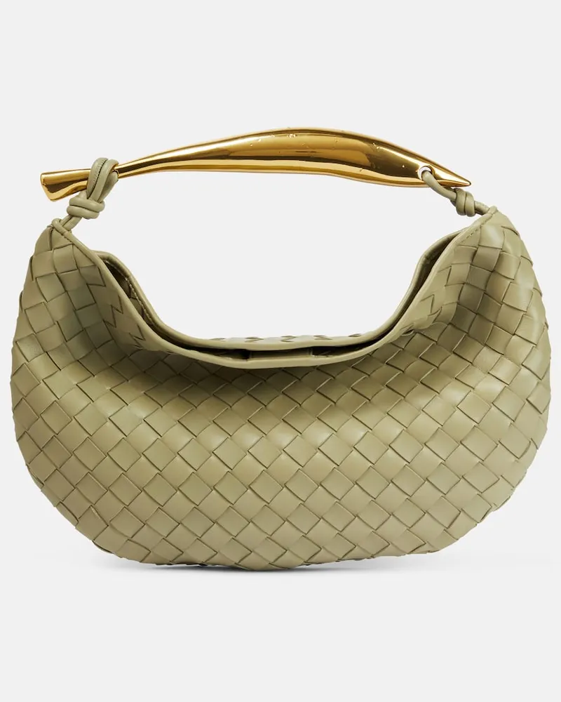 Bottega Veneta Borsa a spalla Sardine in pelle Beige