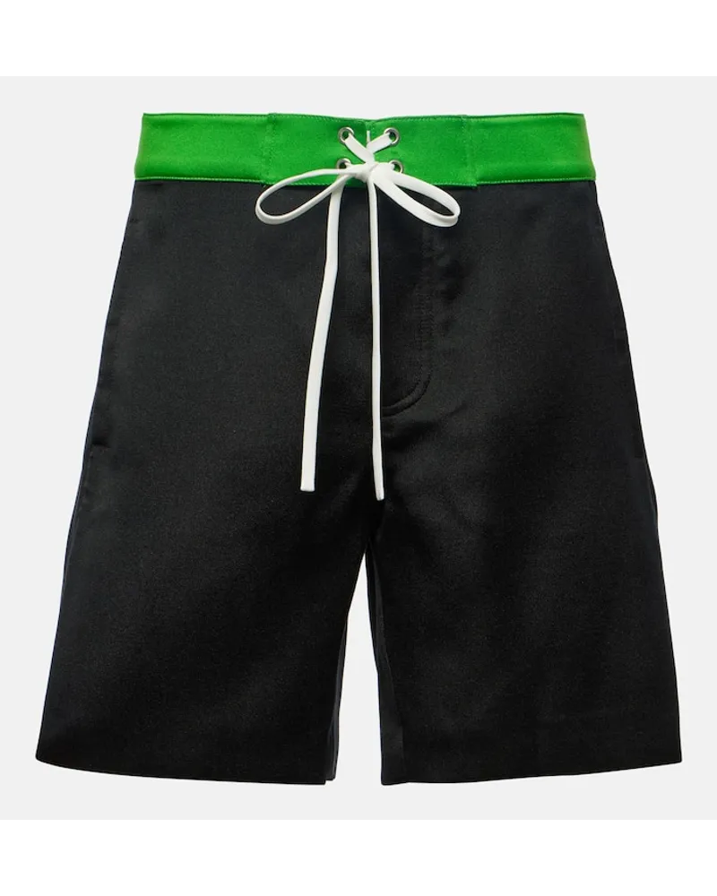 Miu Miu Shorts in raso Nero
