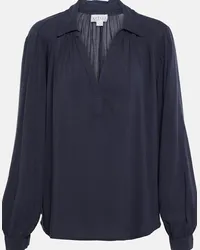 Velvet Blusa Josey in challis Blu