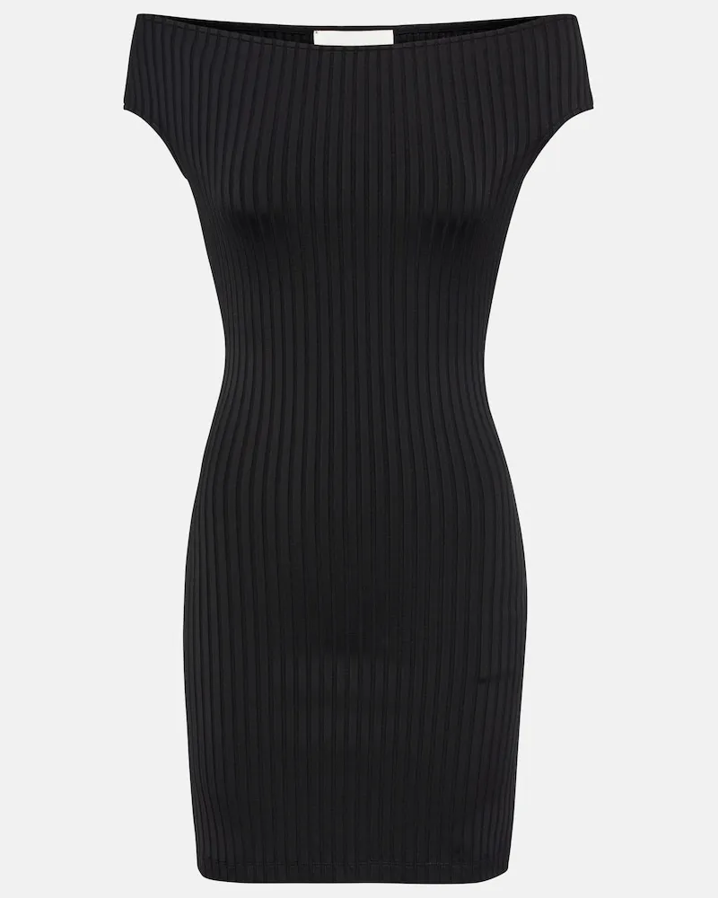 AMI Paris Miniabito in maglia a coste Nero