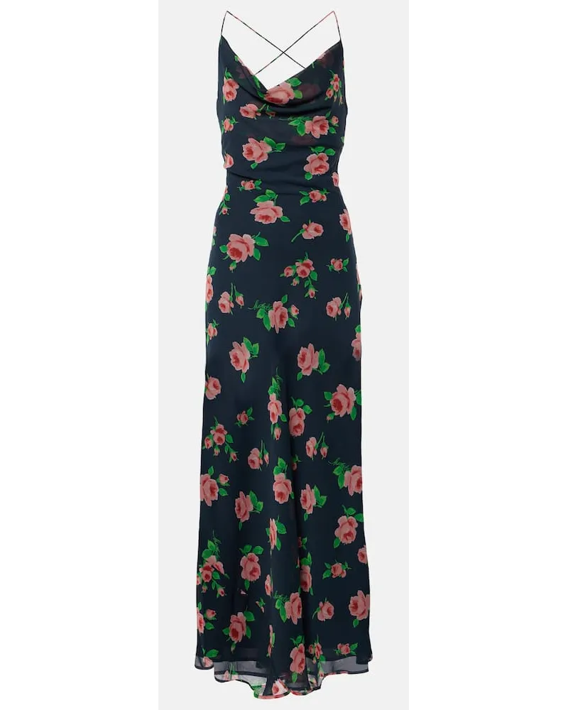 ROTATE Birger Christensen Abito sottoveste Tazzy con stampa Multicolore