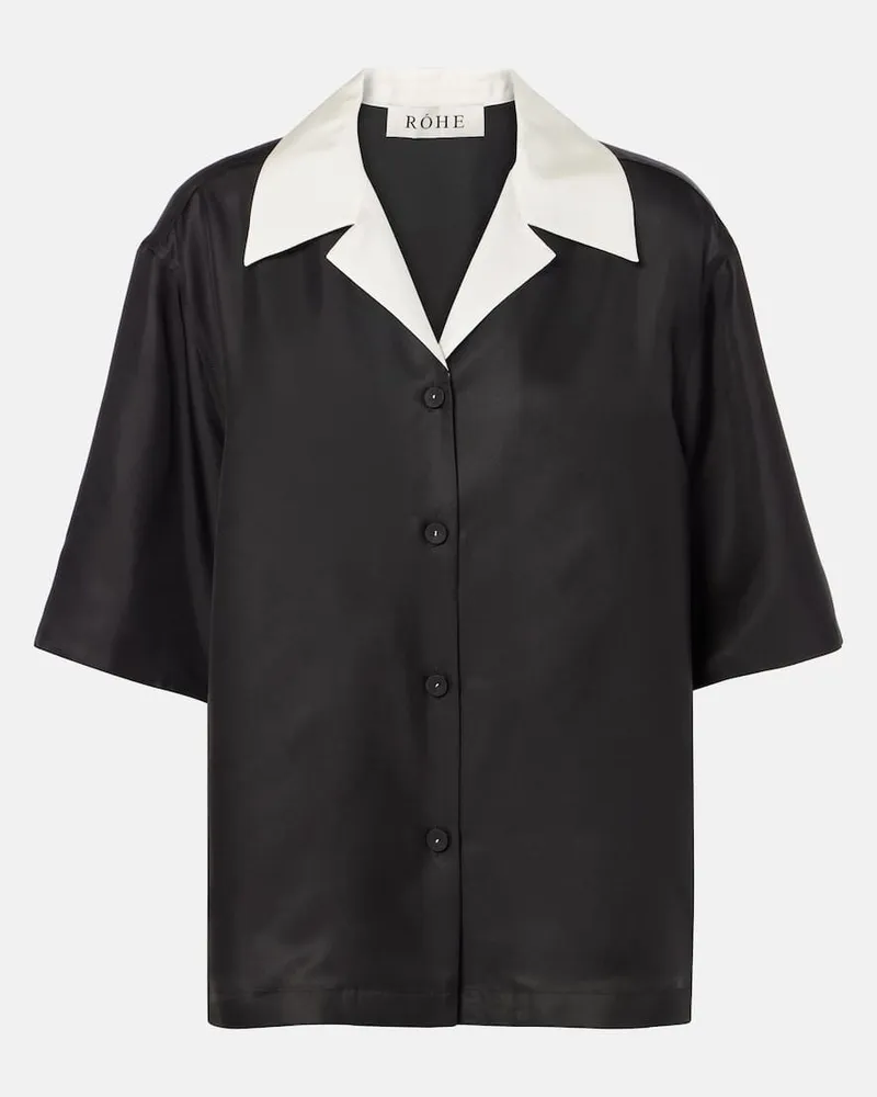 Róhe RÃ³he Camicia in seta Nero