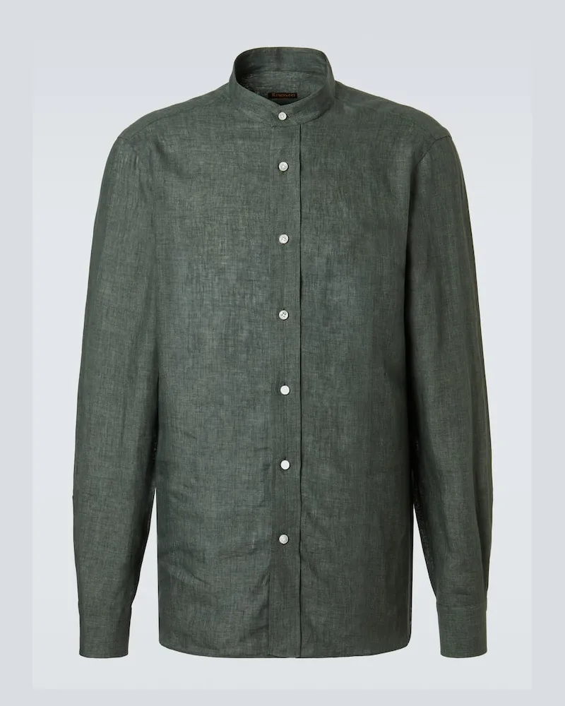 Rubinacci Camicia in lino Verde