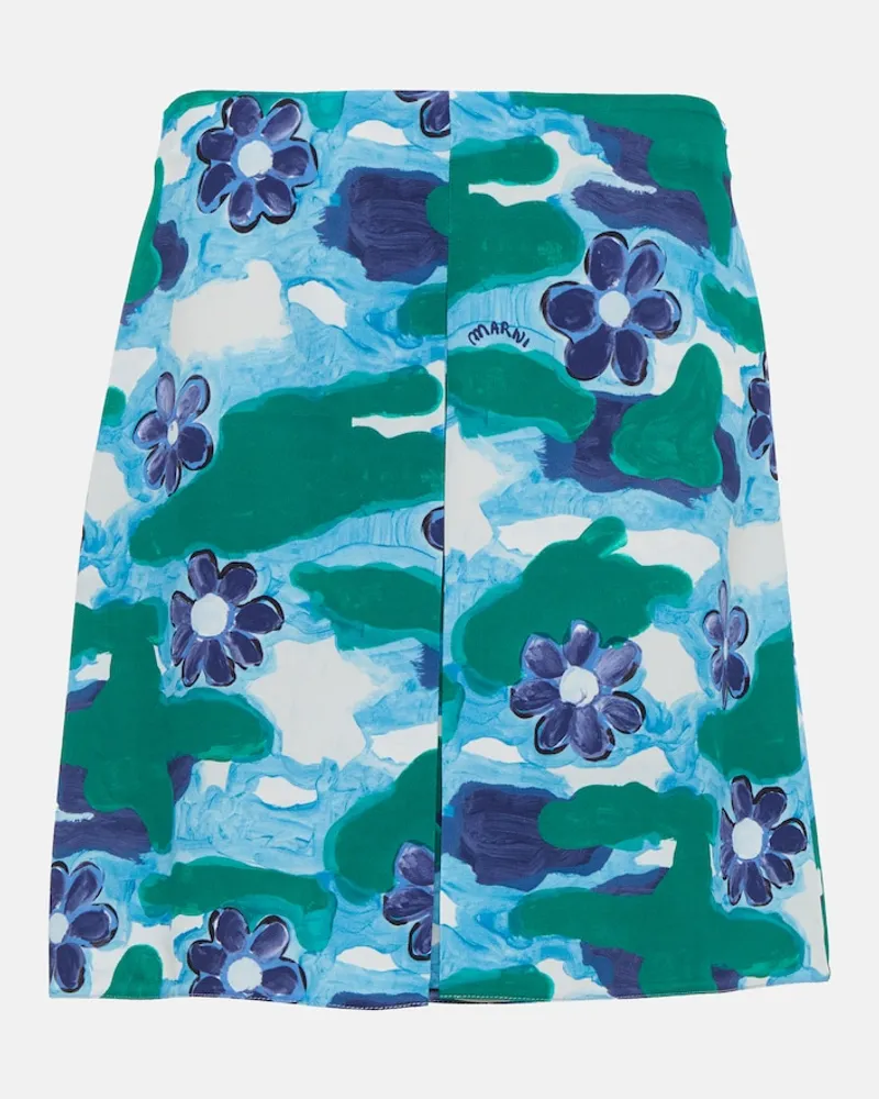 Marni Minigonna in cady con stampa Multicolore