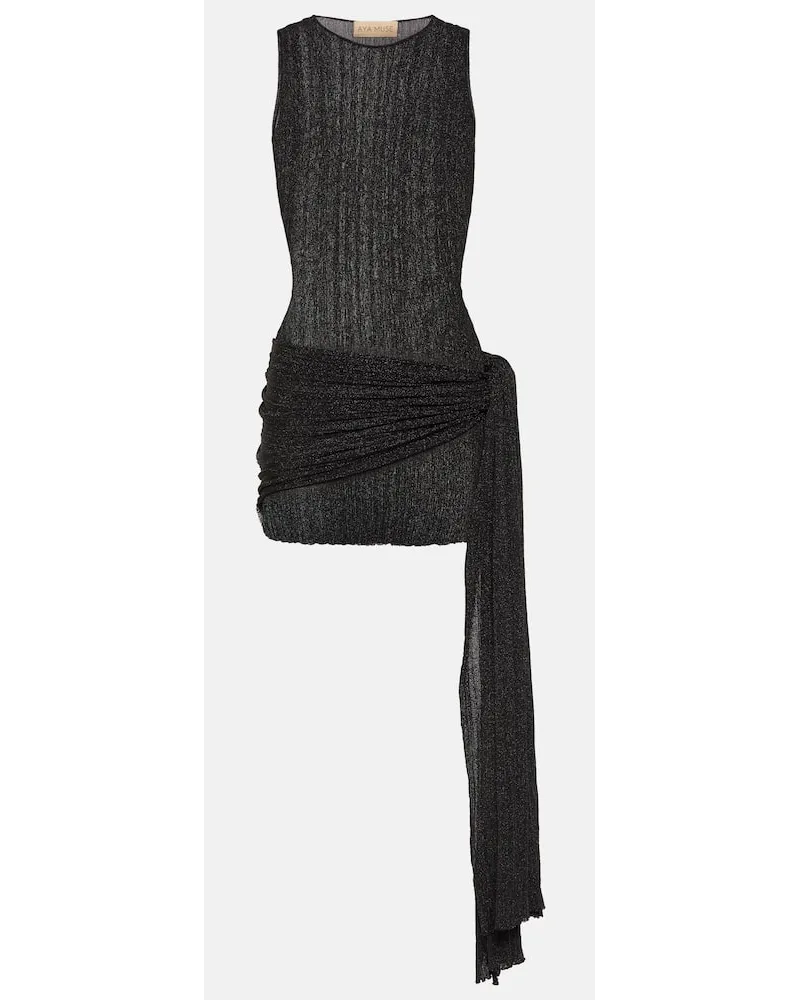 Aya Muse Abito corto Keefe in maglia lamÃ Nero