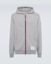 Moncler Felpa in cotone con zip Grigio