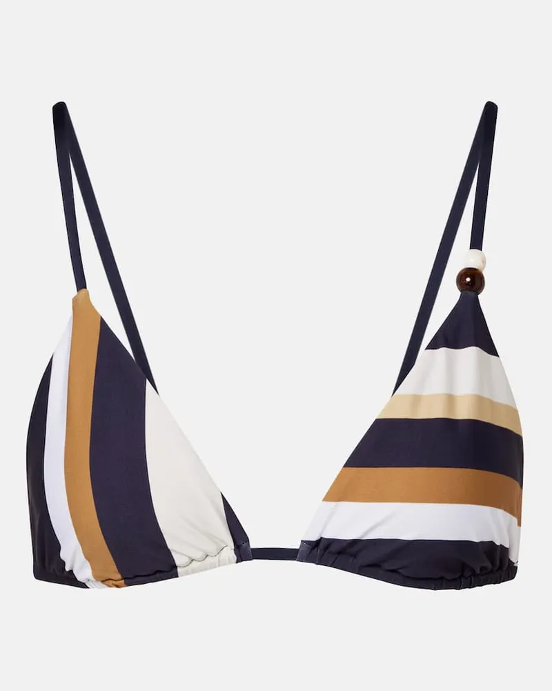 SIR Top bikini String a righe Blu