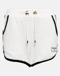 Balmain Shorts in misto cotone Bianco