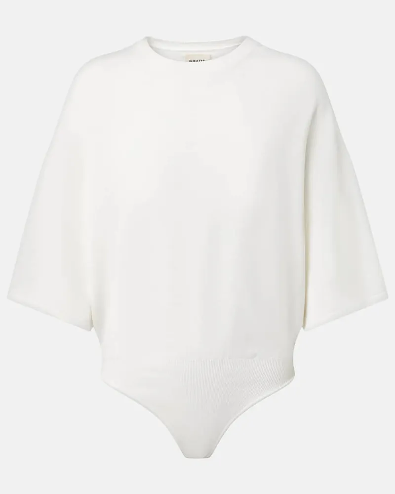 KHAITE Body Simon in misto lana Bianco