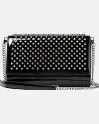 Christian Louboutin Clutch Paloma in vernice con borchie Nero