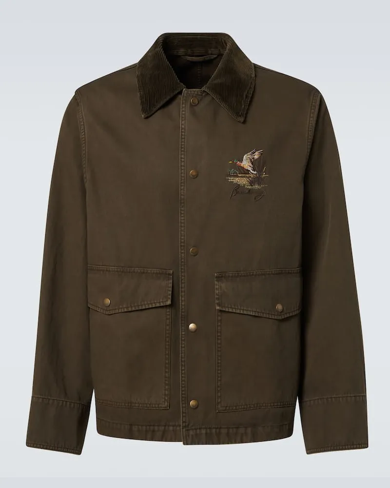 Burberry Giacca in twill cotone con velluto a coste Beige