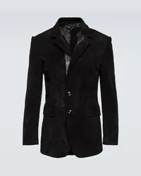 Tom Ford Blazer in suede Nero