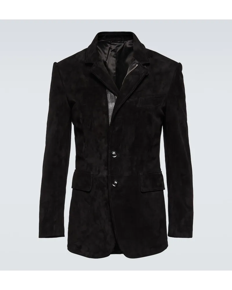 Tom Ford Blazer in suede Nero