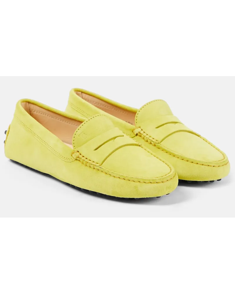 TOD'S Mocassini Gommino in suede Giallo