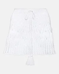 Loewe Paula’s Ibiza - Minigonna in crochet di cotone Bianco