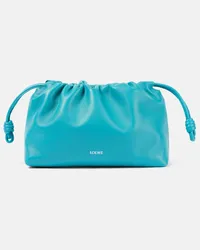 Loewe Clutch Flamenco Medium in pelle Blu