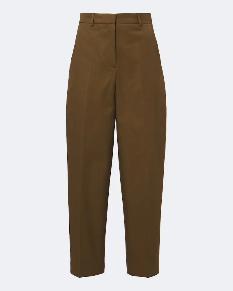 Altuzarra Pantaloni Bix in cotone Marrone