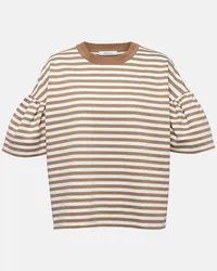 Max Mara T-shirt Peirak in jersey a righe Multicolore