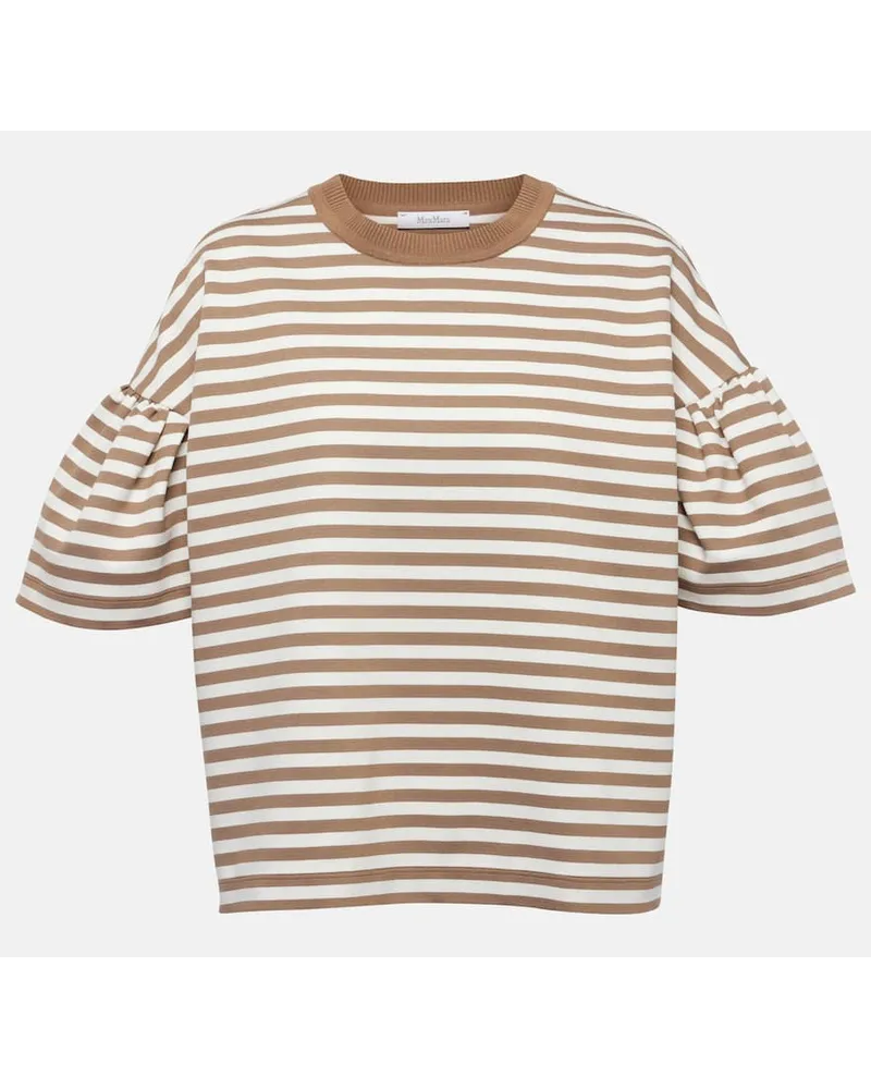 Max Mara T-shirt Peirak in jersey a righe Multicolore