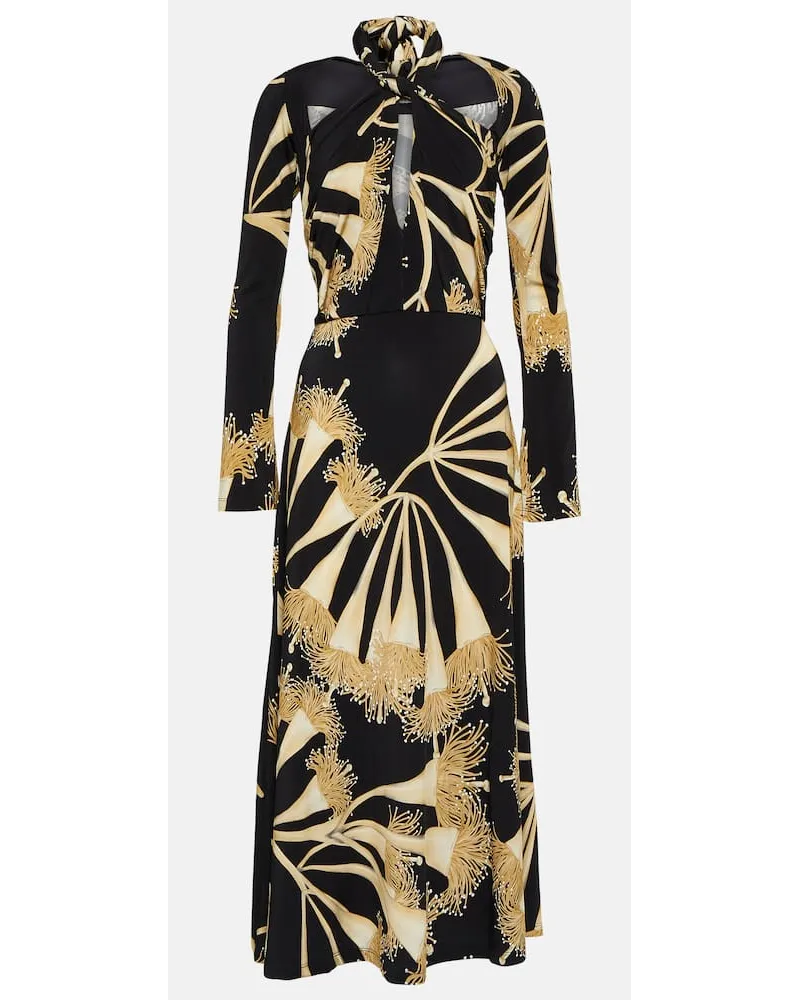 Johanna Ortiz Abito midi in jersey Nero