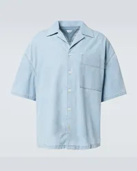 Bottega Veneta Camicia bowling di jeans Blu